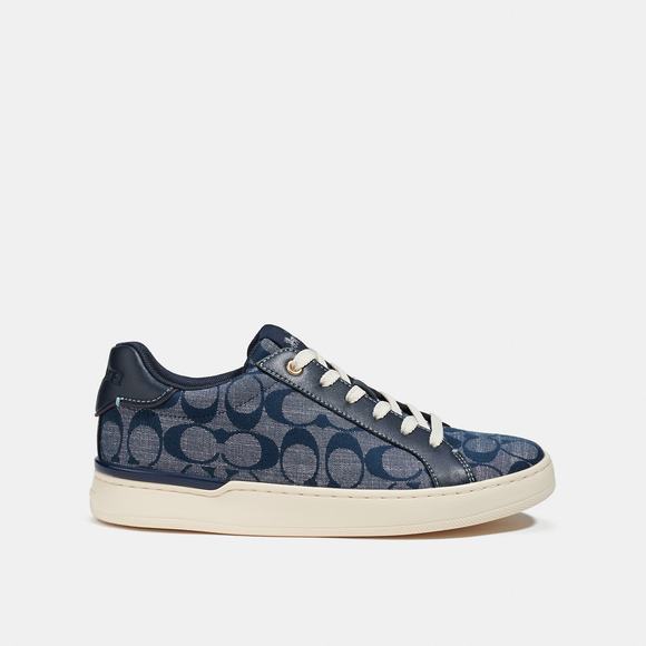 NWT Coach Outlet Clip Low Top Sneaker In Signature Chambray - Picture 2 of 6